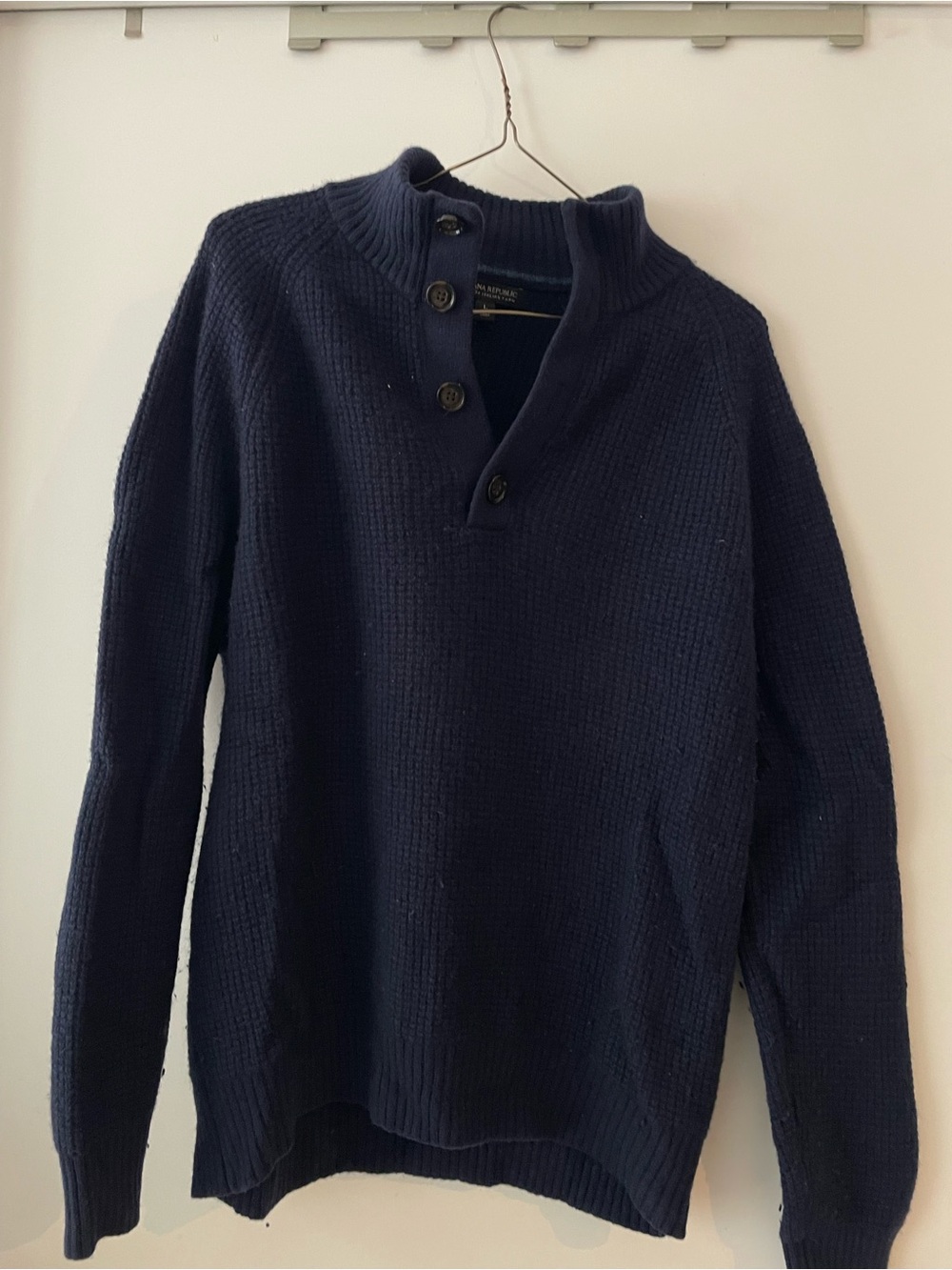Banana Republic Navy Button-Front  Sweater